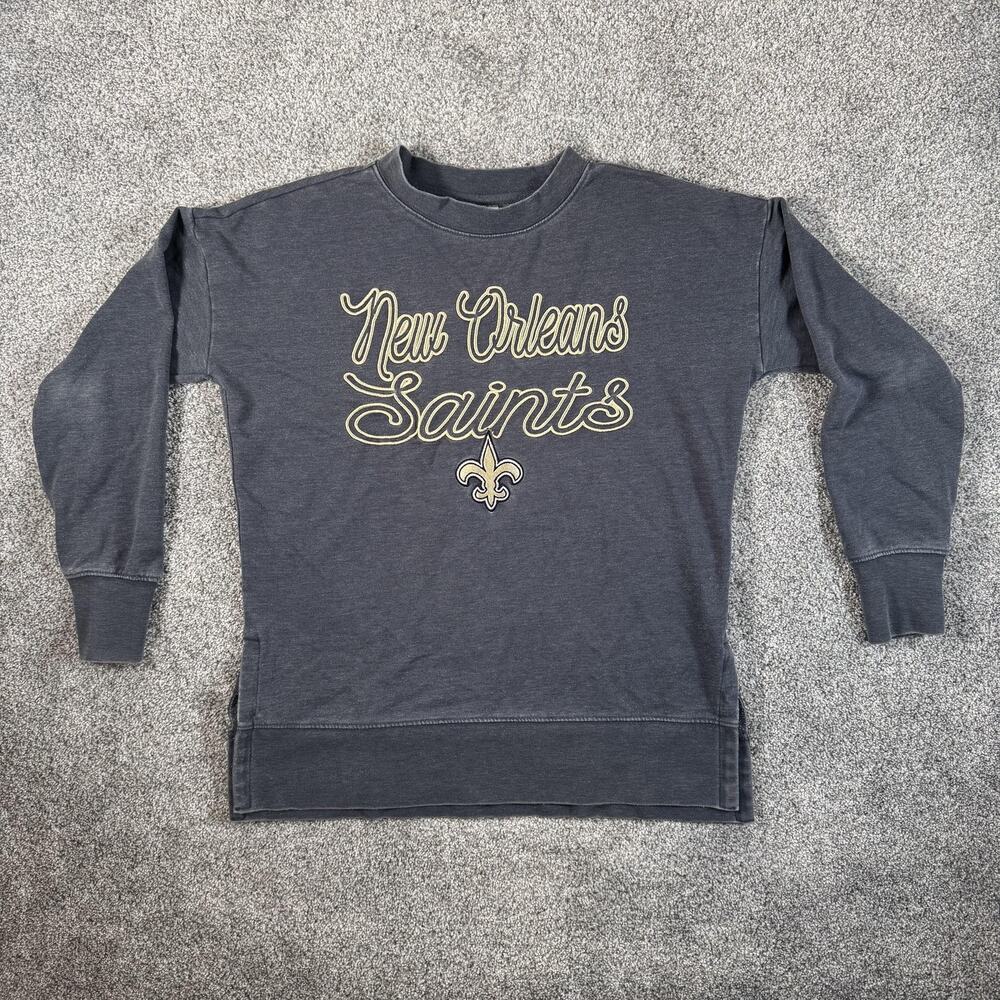 New Orleans Saints‎ Crewneck Sweater Womens Small Gray NFL Football Team Apparel